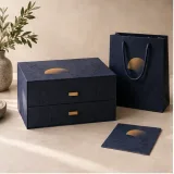 Custom travel wellness sachet packaging — Two-drawer box — Closed set