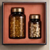 Custom family supplement set packaging — Lift-off lid — Product & insert