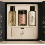 Custom wellness welcome kit packaging — Double-door box — Product & insert