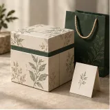 Custom botanical capsule packaging — Shoulder-neck box — Closed set