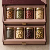 Custom nutrition starter kit packaging — Two-drawer box — Product & insert