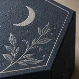 Custom recovery gift set packaging — Hexagonal lift-off box — Material & finish