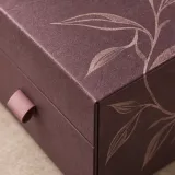 Custom wellness refill sachet packaging — Two-drawer box — Material & finish