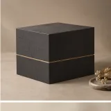 Custom wellness gift set packaging — Two-tier lift-off box — Side / rear
