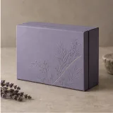 Custom watch strap gift set packaging — Magnetic book box — Side / rear