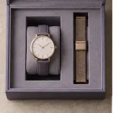 Custom watch strap gift set packaging — Magnetic book box — Product & insert