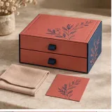 Custom earring collection packaging — Two-drawer box — Closed set