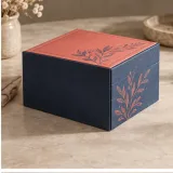 Custom earring collection packaging — Two-drawer box — Side / rear