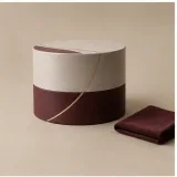 Custom single watch packaging — Round lift-off box — Side / rear