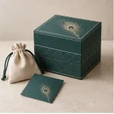 Custom jewelry collection packaging — Two-tier lift-off box — Closed set
