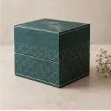 Custom jewelry collection packaging — Two-tier lift-off box — Side / rear