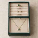 Custom jewelry collection packaging — Two-tier lift-off box — Product & insert