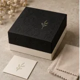 Custom ring pair packaging — Lift-off lid — Closed set