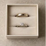 Custom ring pair packaging — Lift-off lid — Product & insert
