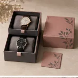 Watch collectors set — Two-tier lift-off box