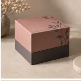 Custom watch collector set packaging — Two-tier lift-off box — Side / rear