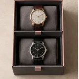 Custom watch collector set packaging — Two-tier lift-off box — Product & insert