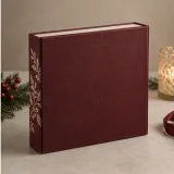 Custom pastry gift packaging — Magnetic book box — Side / rear