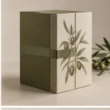 Custom gourmet food gift packaging — Double-door box — Side / rear