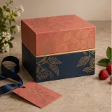Custom fruit preserve jar packaging — Shoulder-neck box — Closed set