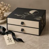 Custom pastry assortment packaging — Two-drawer box — Closed set