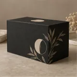 Custom pastry assortment packaging — Two-drawer box — Side / rear
