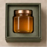 Custom honey jar gift packaging — Shoulder-neck box — Product & insert