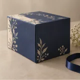 Custom cookie assortment packaging — Two-drawer box — Side / rear