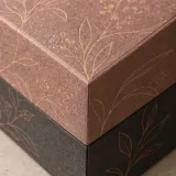 Custom regional food gift packaging — Hexagonal lift-off box — Material & finish