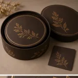 Round biscuit tin gift — Round lift-off box