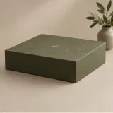 Custom notebook gift set packaging — Lift-off lid — Side / rear