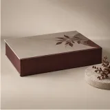 Custom desk accessory gift packaging — Magnetic book box — Side / rear