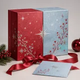 Custom Christmas corporate gift packaging — Double-door box — Closed set