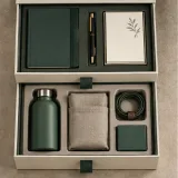Custom employee welcome kit packaging — Two-drawer box — Product & insert