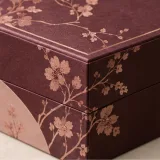 Custom event invitation packaging — Hexagonal lift-off box — Material & finish