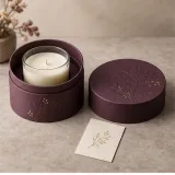 Celebration candle gift — Round lift-off box