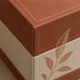 Custom VIP gift set packaging — Two-tier lift-off box — Material & finish