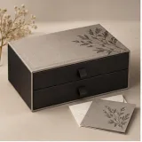 Custom brand launch kit packaging — Two-drawer box — Closed set