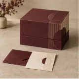 Custom employee onboarding kit packaging — Two-tier lift-off box — Closed set