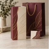 Custom single wine bottle gift box packaging — Lift-off lid — Closed set