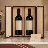 Twin wine double-door gift box