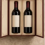 Custom twin wine double-door gift box packaging — Double-door rigid box — Product & insert