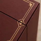 Custom twin wine double-door gift box packaging — Double-door rigid box — Material & finish