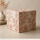 Custom amber candle jar presentation box packaging — Shoulder-neck box — Side / rear