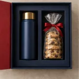 Custom christmas corporate gift set packaging — Magnetic book box — Product & insert