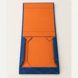 Custom perfume duo packaging — Collapsible magnetic rigid box — Unfolded / flat-pack