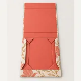 Custom travel fragrance set packaging — Collapsible magnetic rigid box — Unfolded / flat-pack