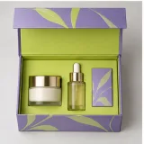 Custom skincare ritual packaging — Collapsible magnetic rigid box — Product & insert