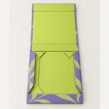 Custom skincare ritual packaging — Collapsible magnetic rigid box — Unfolded / flat-pack