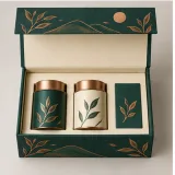 Custom tea tin pairing packaging — Collapsible magnetic rigid box — Product & insert